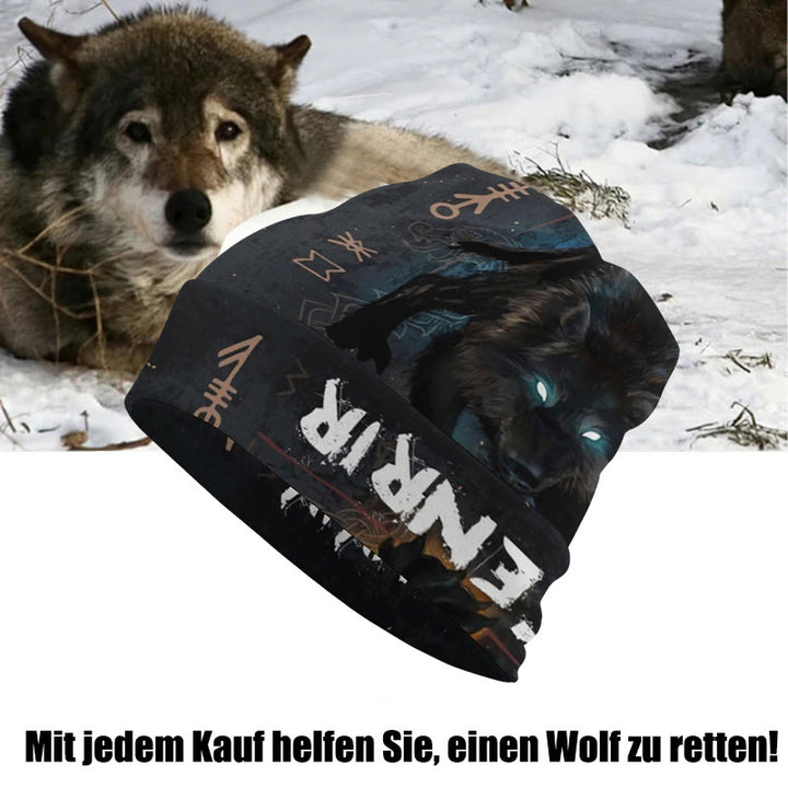 WorldNorse Fenrir mit Wikinger-Runen-Mütze - Wolf - image 0