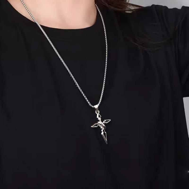 WorldNordisches Kreuz & Ring Halo Anhänger Halskette