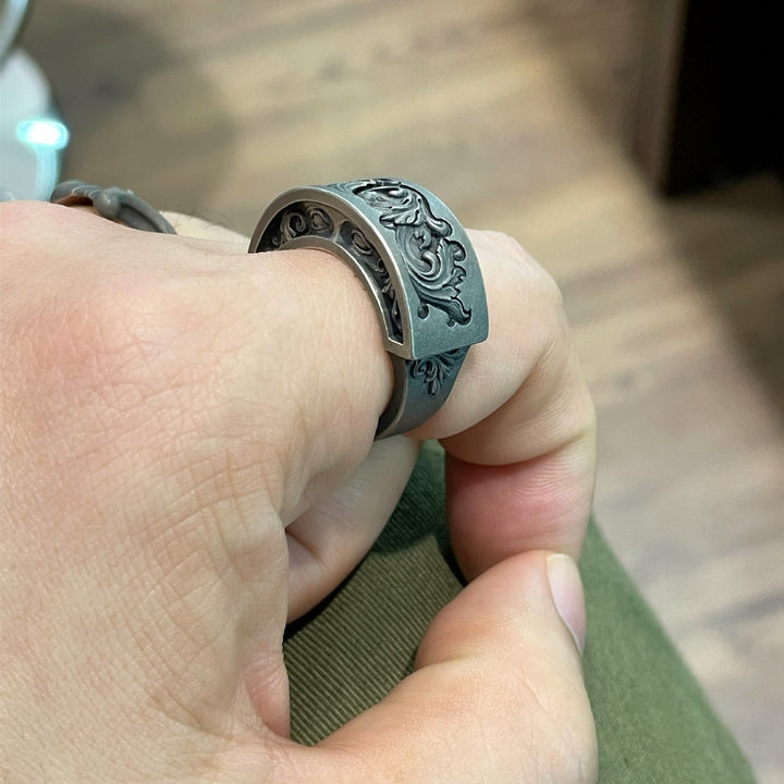 WorldNorse – Ring mit eingraviertem „Dunkles Auge“