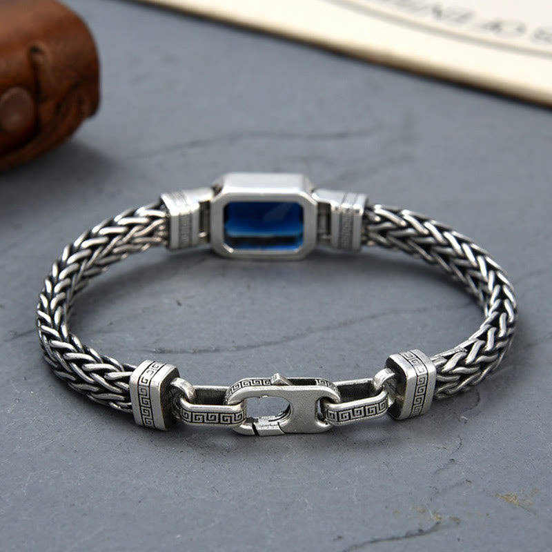 WorldNorse Retro Weizenkettenarmband mit eingelegten Edelsteinen