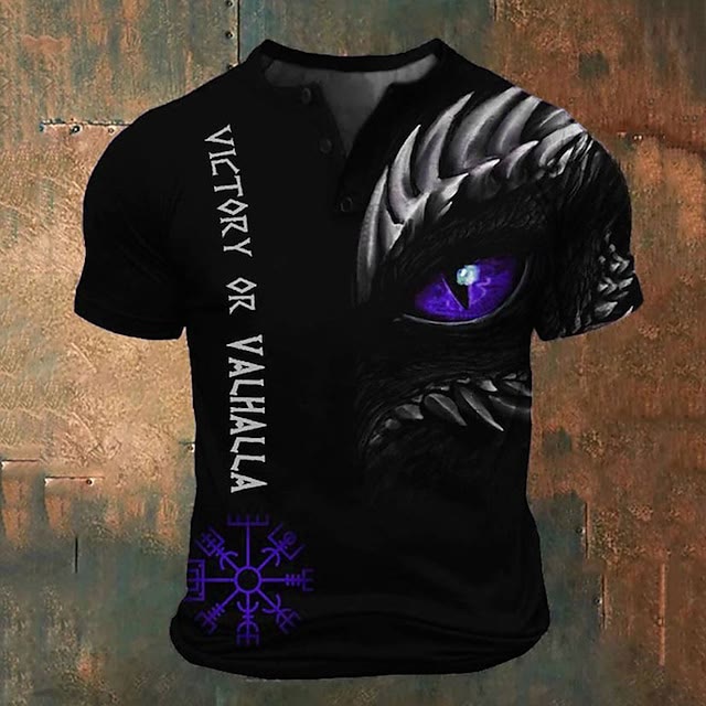 WorldNorse Valhalla Drachenauge T-Shirt - Lila - US/UK/AU52，EU62 (6XL) - image 3