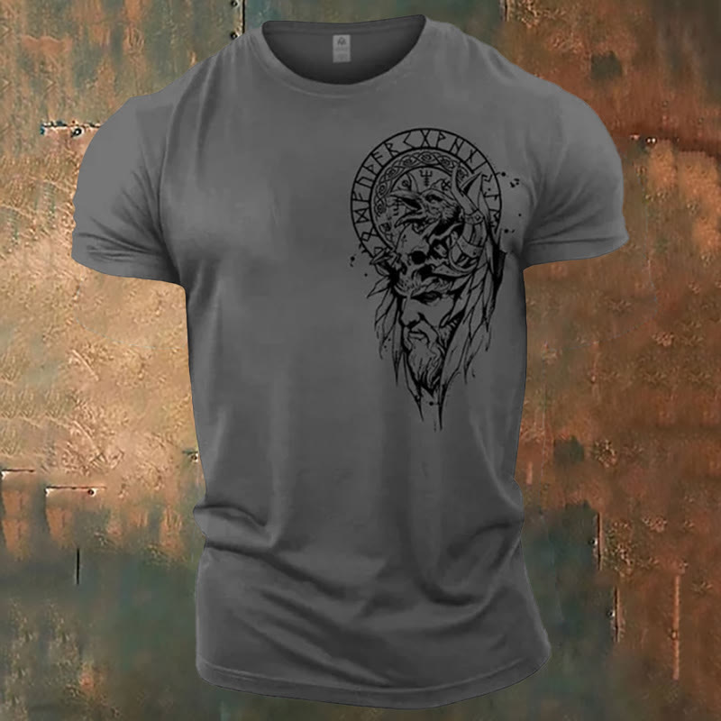 WorldNordisches Wikingerreich T-Shirt - Grau - US/UK/AU50，EU60 (5XL) - image 0