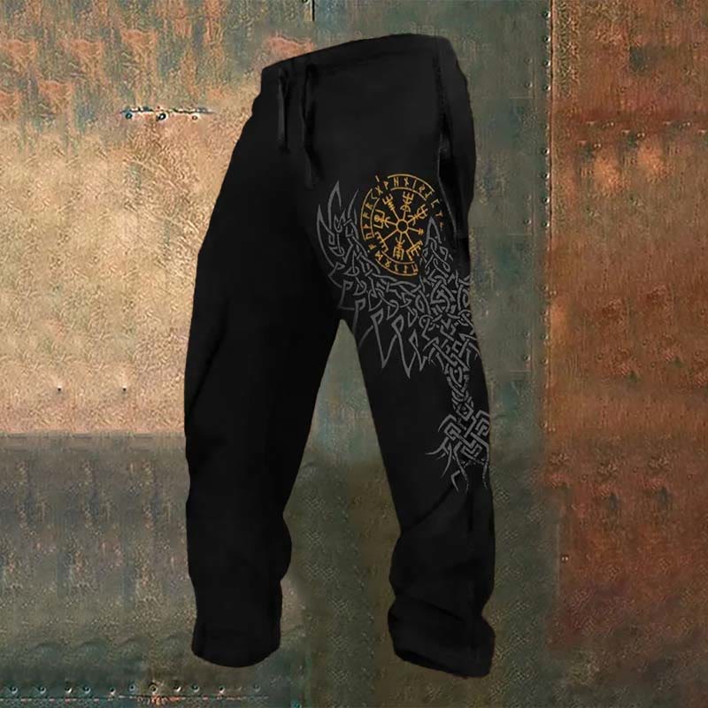 WorldNorse Unisex-Jogginghose mit Wikinger-Print - Gelb - US/UK/AU52，EU62 (6XL) - image 1