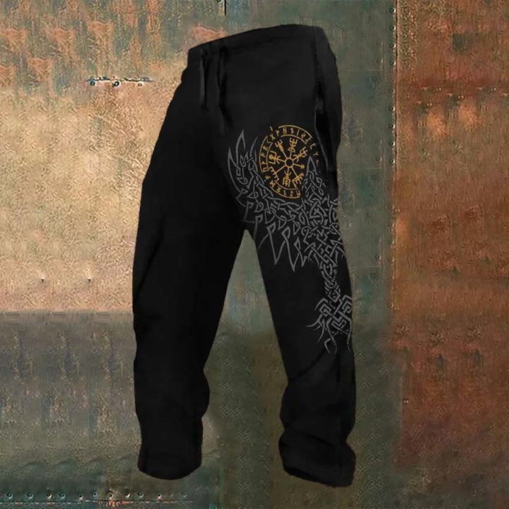 WorldNorse Unisex-Jogginghose mit Wikinger-Print - Gelb - US/UK/AU52，EU62 (6XL) - image 1