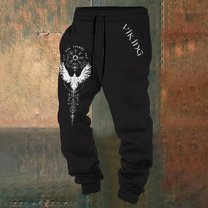 WorldNorse Vintage Jogginghose mit Tribal-Vogel-Motiv - US/UK/AU52，EU62 (6XL) - image 0