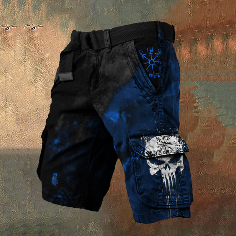 WorldNorse – Cargo-Shorts mit Wikinger Helm der Ehrfurcht - Blau - US/UK/AU50，EU60 (5XL) - image 2