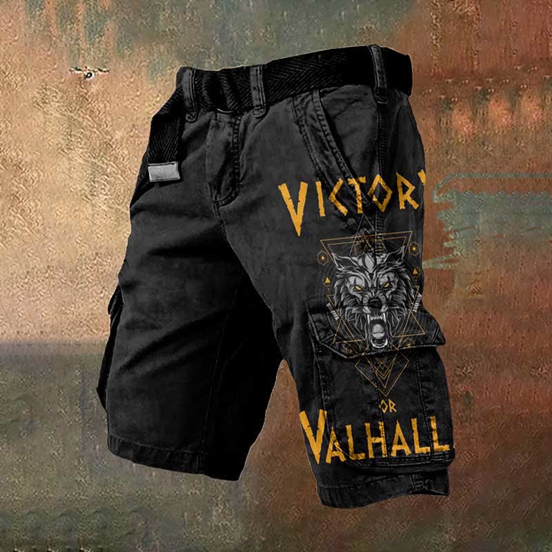 WorldNorse Viking Wolves Rune Cargo-Shorts - US/UK/AU50，EU60 (5XL) - image 0