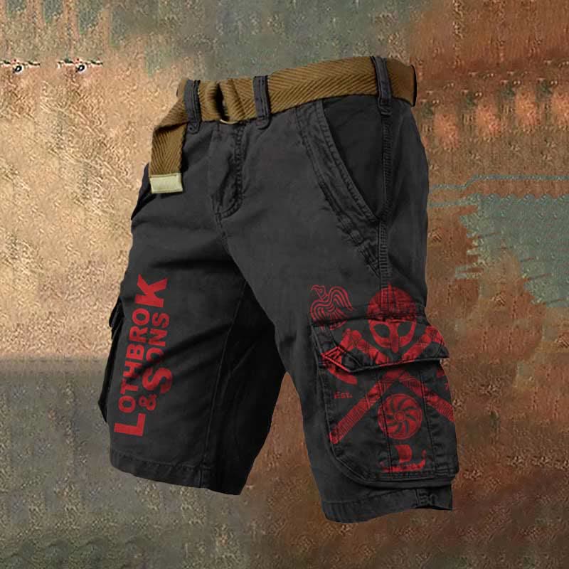 WorldNorse – Cargo-Shorts mit Wikingeraxt - US/UK/AU50，EU60 (5XL) - image 1