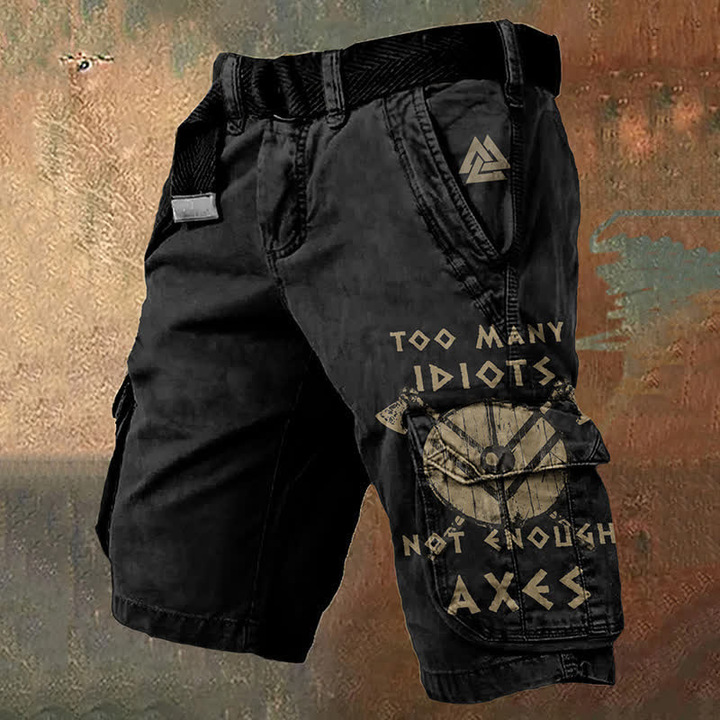 WorldNorse – Wikinger Axt Rune Cargo-Shorts - US/UK/AU50，EU60 (5XL) - image 1