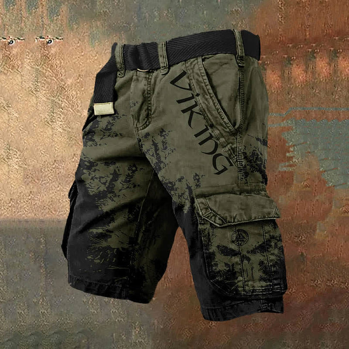 WorldNorse Wikinger Valknut Cargo Shorts - Grün Schwarz - US/UK/AU50，EU60 (5XL) - image 7
