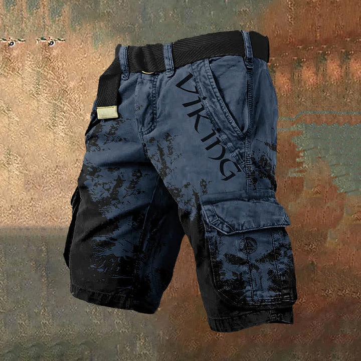 WorldNorse Wikinger Valknut Cargo Shorts - Blau Schwarz - US/UK/AU50，EU60 (5XL) - image 8