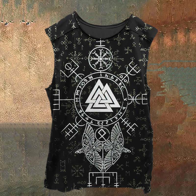 WorldNorse Gothic Valknut Raven Weste - US/UK/AU52，EU62 (6XL) - image 0