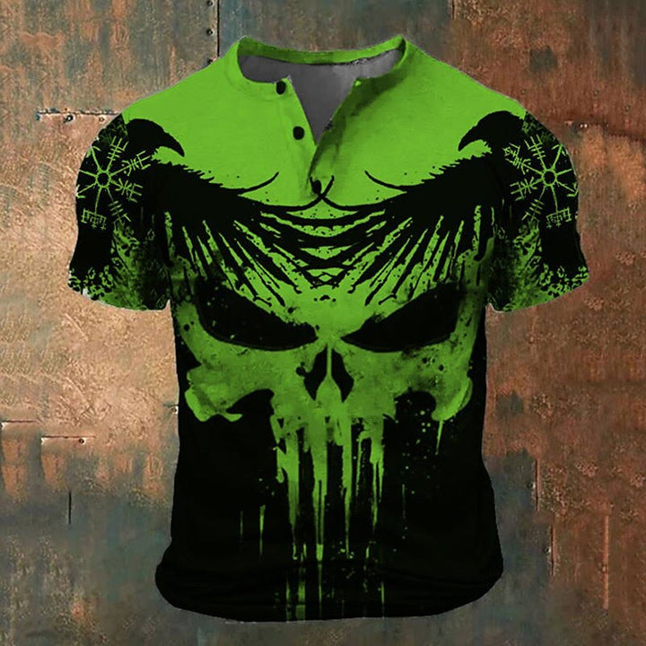 WorldNorse Raven -T-Shirt mit Rabenschädel