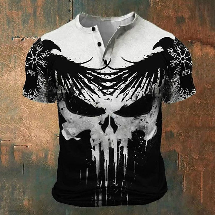 WorldNorse Raven -T-Shirt mit Rabenschädel