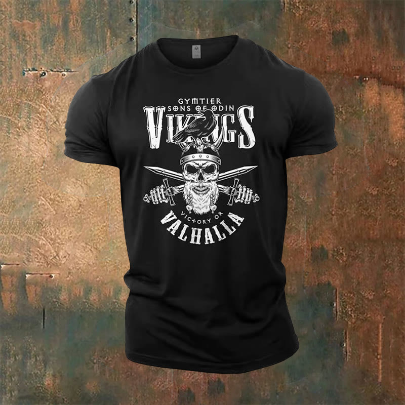 WorldNorse Vikings Victory oder Valhalla Grafik T-Shirt - Schwarz - US/UK/AU50，EU60 (5XL) - image 2
