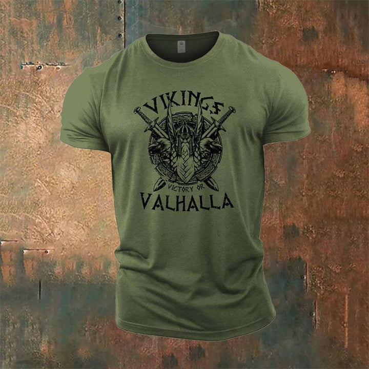 WorldNorse Victory oder Valhalla Schild T-Shirt - Grün - US/UK/AU50，EU60 (5XL) - image 2