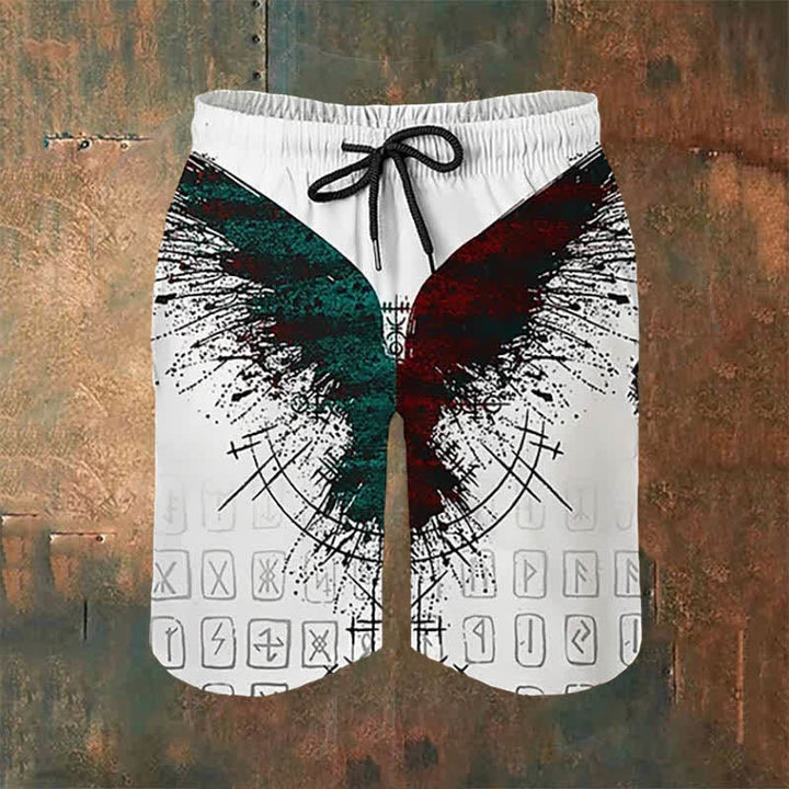 WorldNorse Viking Vegvisir Rune Freizeitshorts