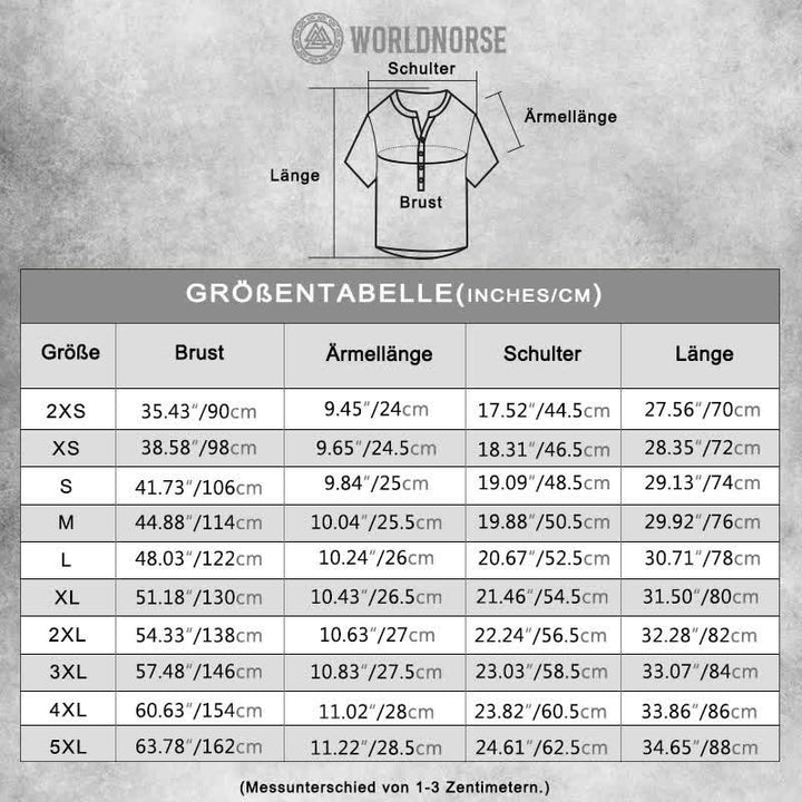 WorldNorse Viking Yggdrasil Vegvisir Nordischer Drache Freizeithemd
