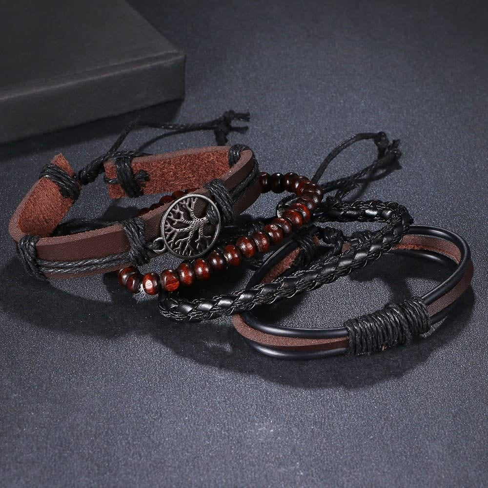 WorldNorse Baum des Lebens handgefertigtes Lederarmband