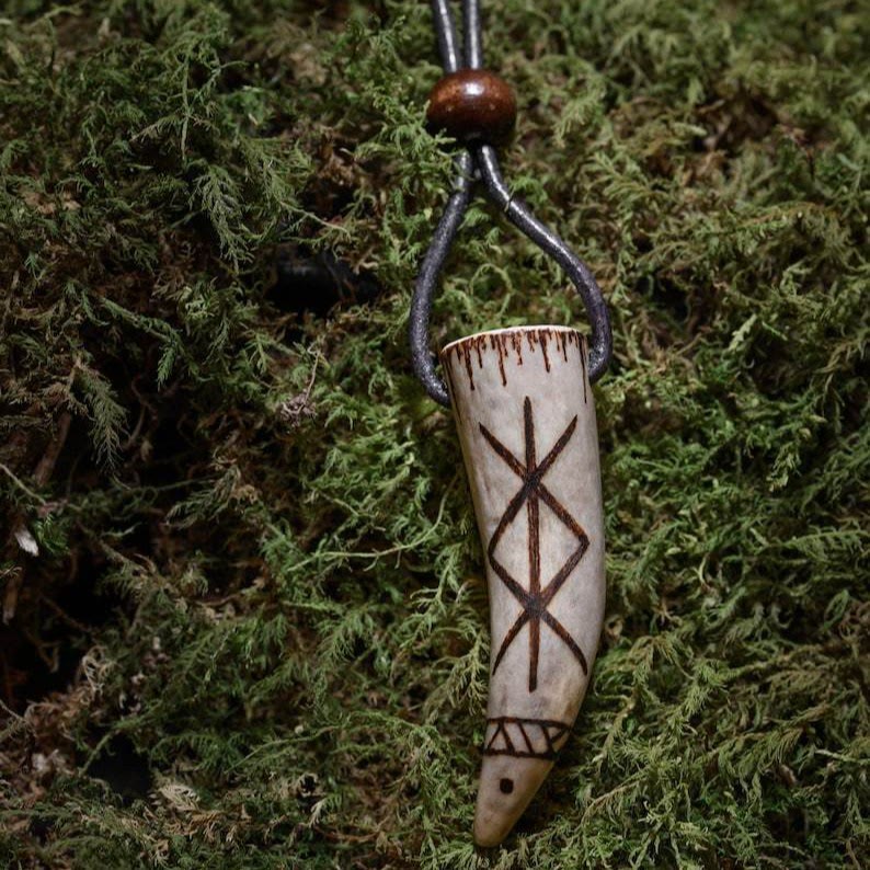 WorldNorse Viking Schutz BindRune Geweih Anhänger - image 1