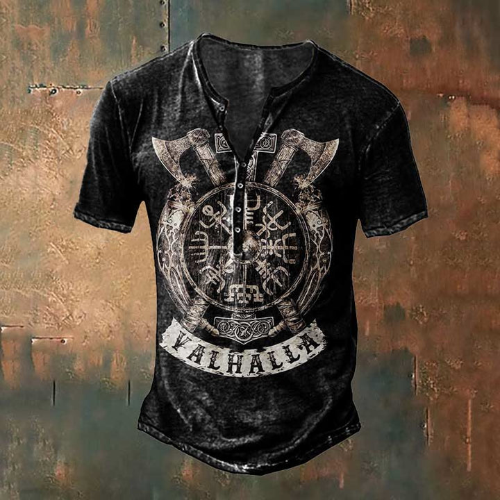 WorldNorse Wikinger Axt Vegvisir Mjölnir T-Shirt