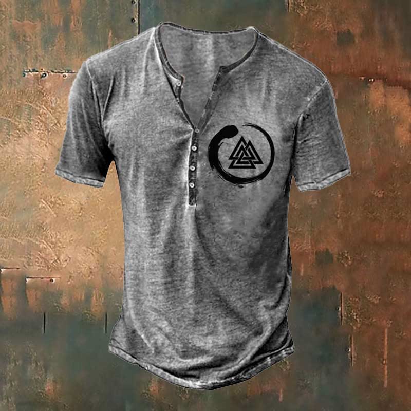 WorldNorse Wikinger Valknut Symbol T-Shirt - Grau - US/UK/AU50，EU60 (5XL) - image 1