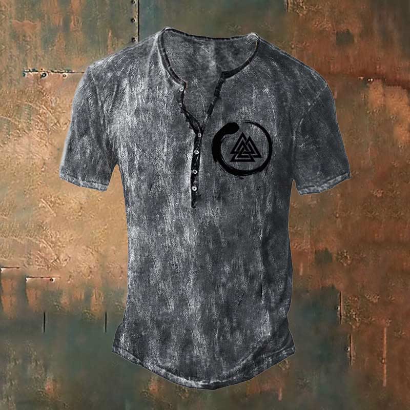 WorldNorse Wikinger Valknut Symbol T-Shirt - Dunkelgrau - US/UK/AU50，EU60 (5XL) - image 0