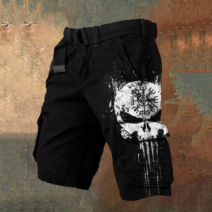 WorldNorse – Cargo-Shorts mit Vegvisir-Totenkopf - US/UK/AU50，EU60 (5XL) - image 1