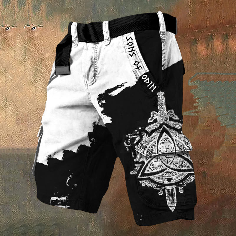WorldNorse Sons of Odin Triquetra Cargo-Shorts - US/UK/AU50，EU60 (5XL) - image 1