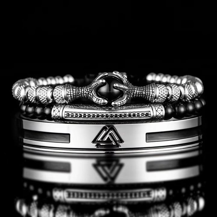 WorldNordisches Wikinger-Armband mit Valknut -Krieger