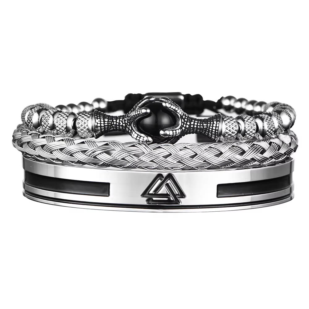 WorldNordisches Wikinger-Armband mit Valknut -Krieger