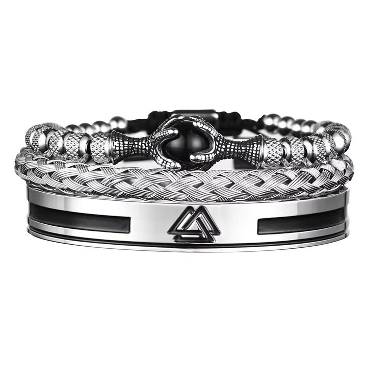 WorldNordisches Wikinger-Armband mit Valknut -Krieger