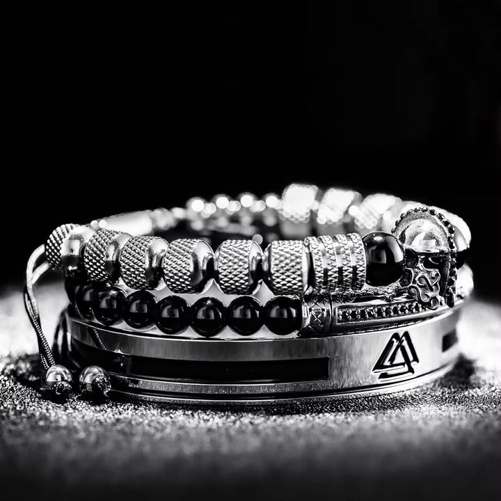 WorldNordisches Wikinger-Armband mit Valknut -Krieger