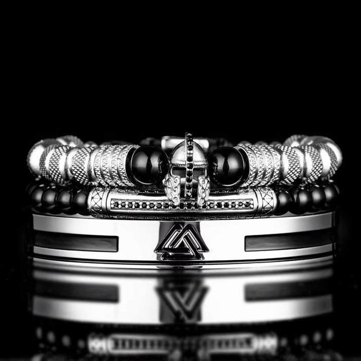 WorldNordisches Wikinger-Armband mit Valknut -Krieger