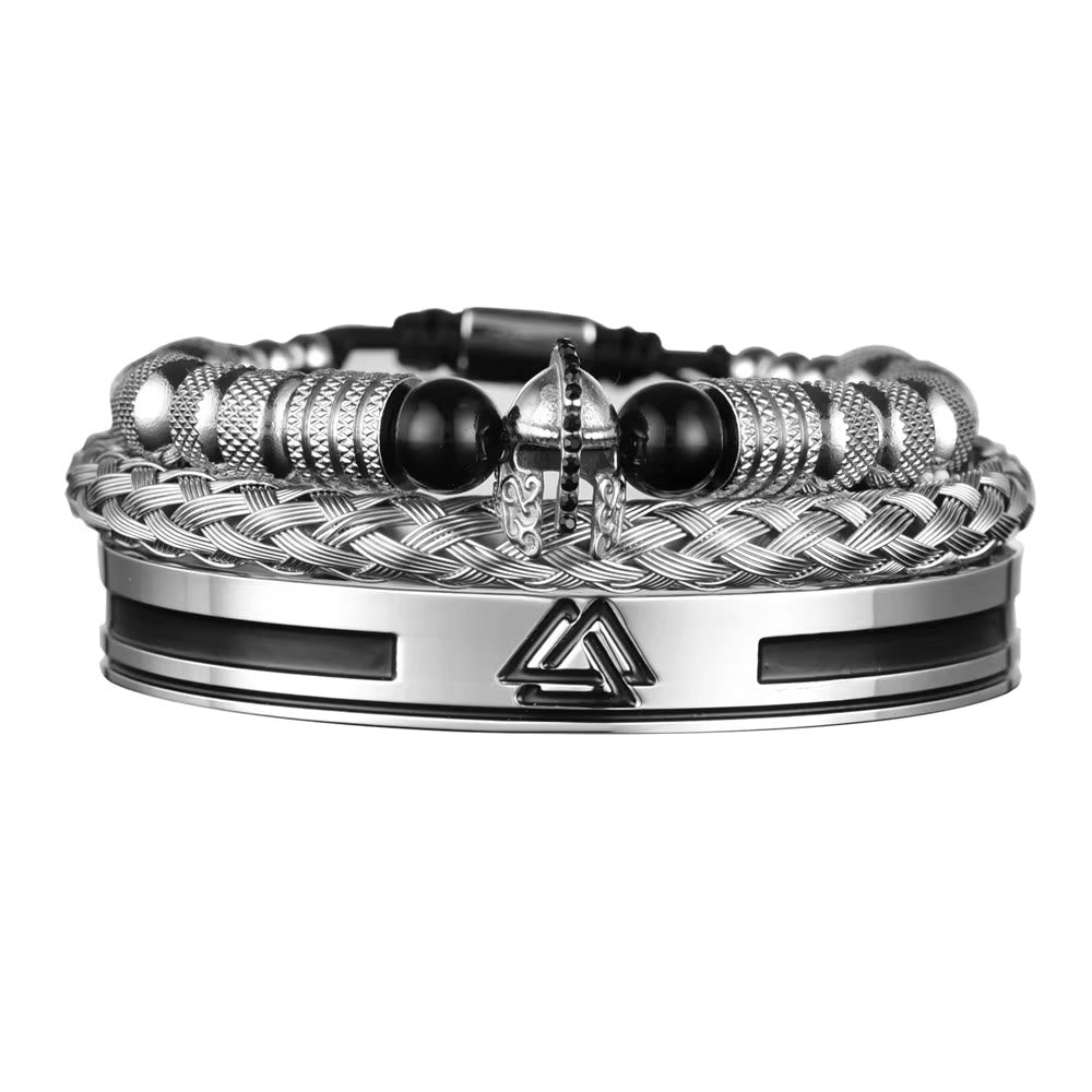 WorldNordisches Wikinger-Armband mit Valknut -Krieger