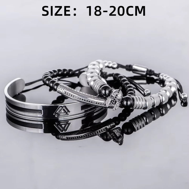 WorldNordisches Wikinger-Armband mit Valknut -Krieger