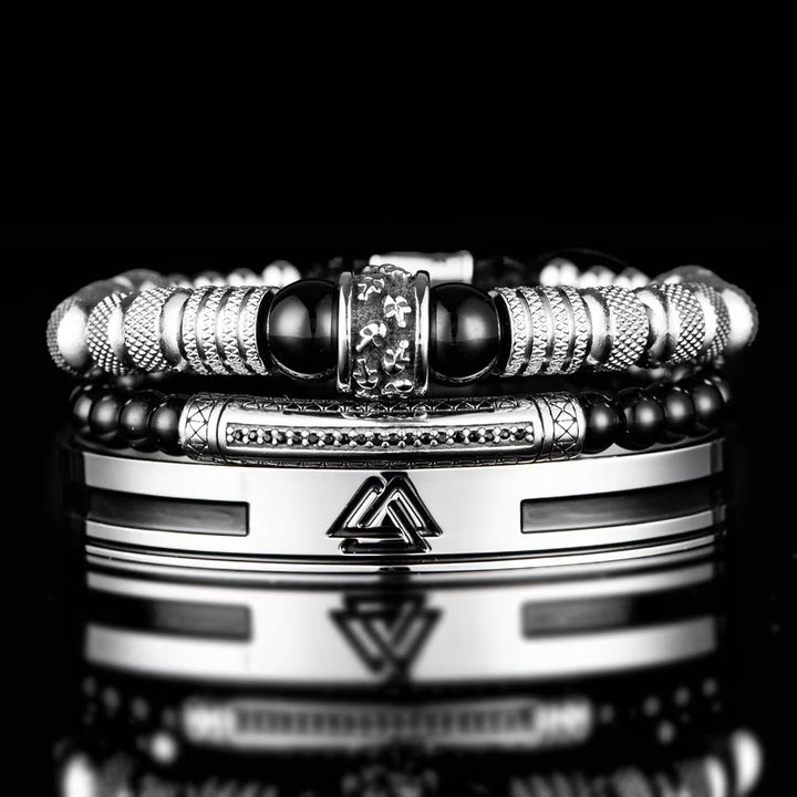 WorldNordisches Wikinger-Armband mit Valknut -Krieger