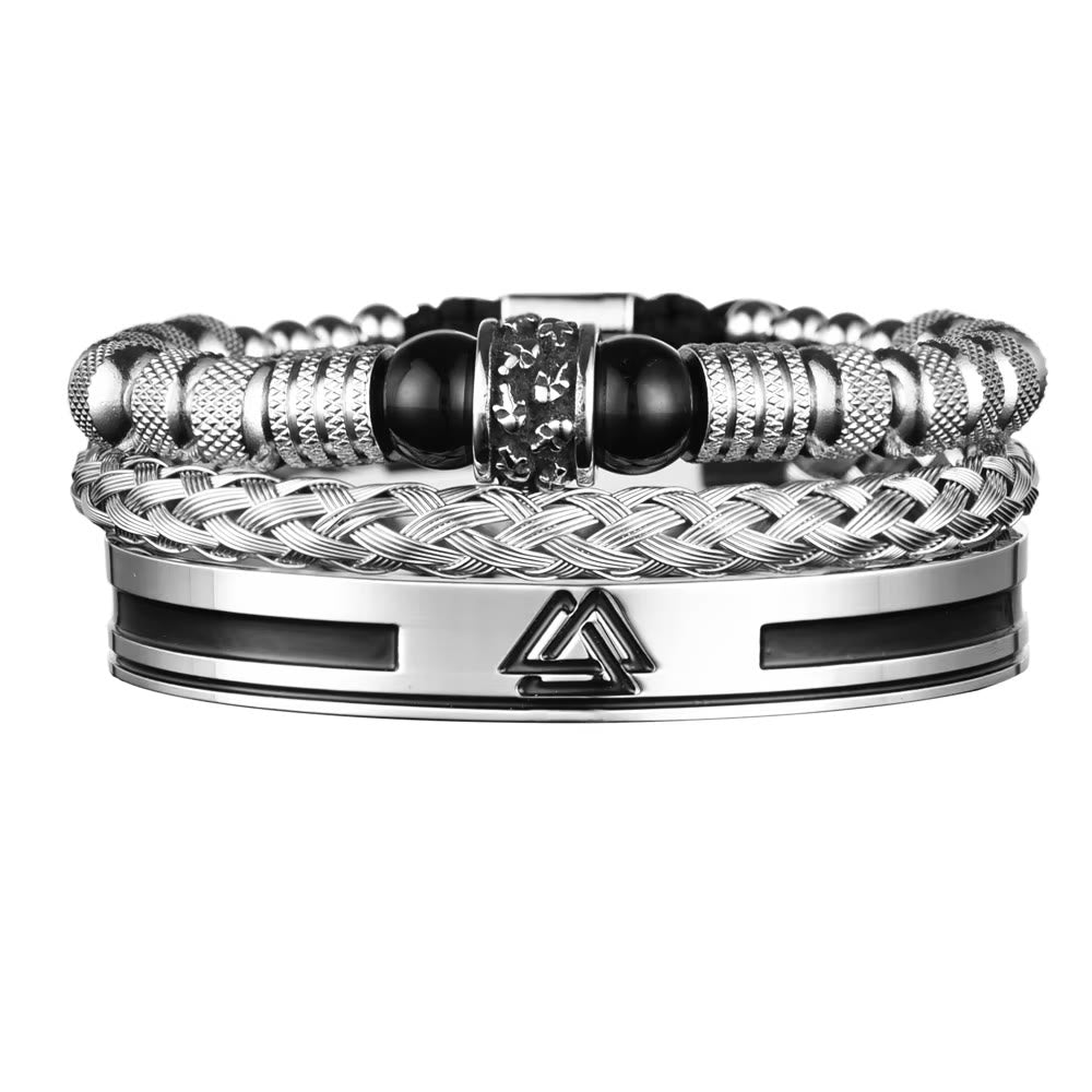 WorldNordisches Wikinger-Armband mit Valknut -Krieger