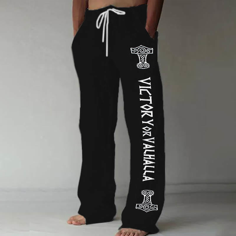 WorldNorse Victory Or Valhalla Freizeithose mit Kordelzug - US/UK/AU52，EU62 (6XL) - image 1
