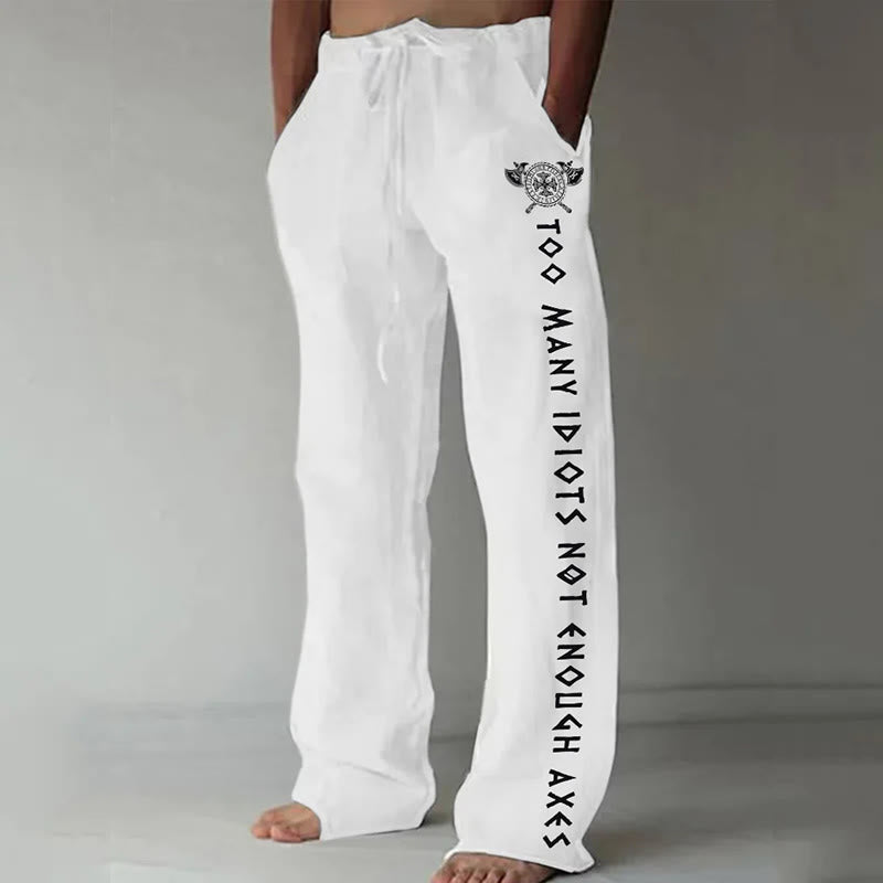 WorldNorse Wikinger Axt Freizeithose - Weiß - US/UK/AU52，EU62 (6XL) - image 1