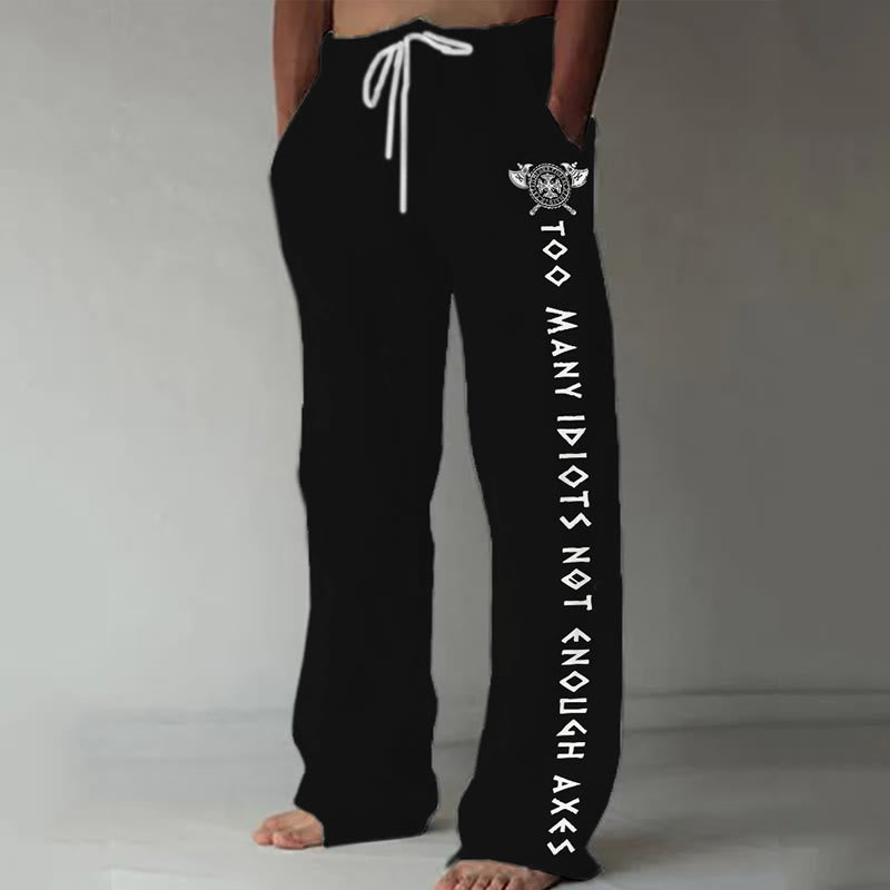 WorldNorse Wikinger Axt Freizeithose - Schwarz - US/UK/AU52，EU62 (6XL) - image 0