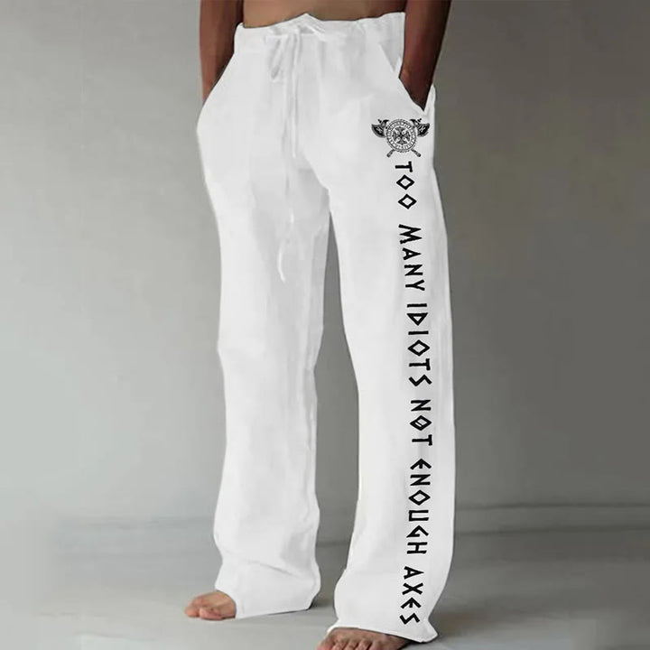 WorldNorse Wikinger Axt Freizeithose - Weiß - US/UK/AU52，EU62 (6XL) - image 2