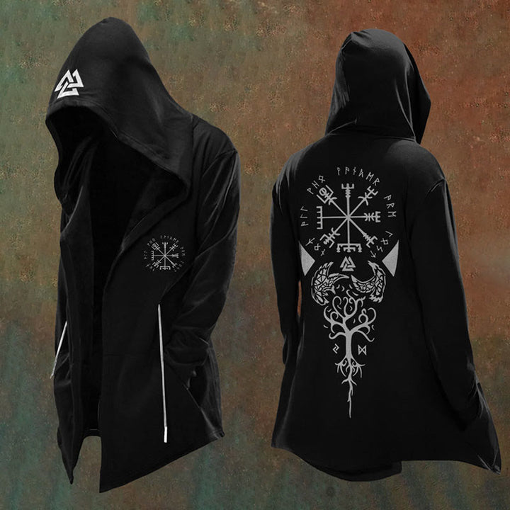 WorldNorse Baum des Lebens Valknut Kapuzenjacke