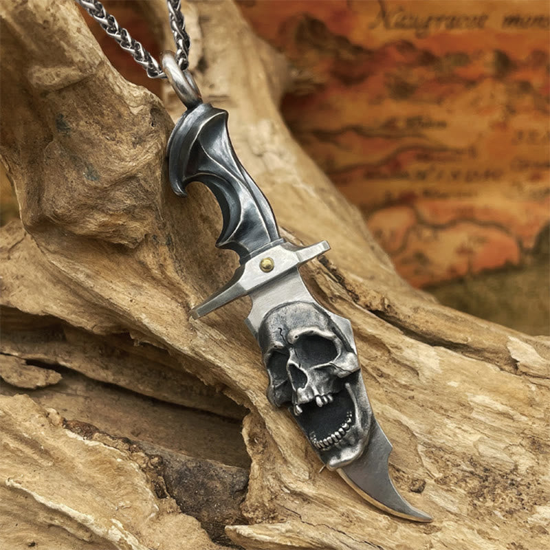 WorldNorse Totenkopfklingen-Dolch-Halskette - Halskette - image 0