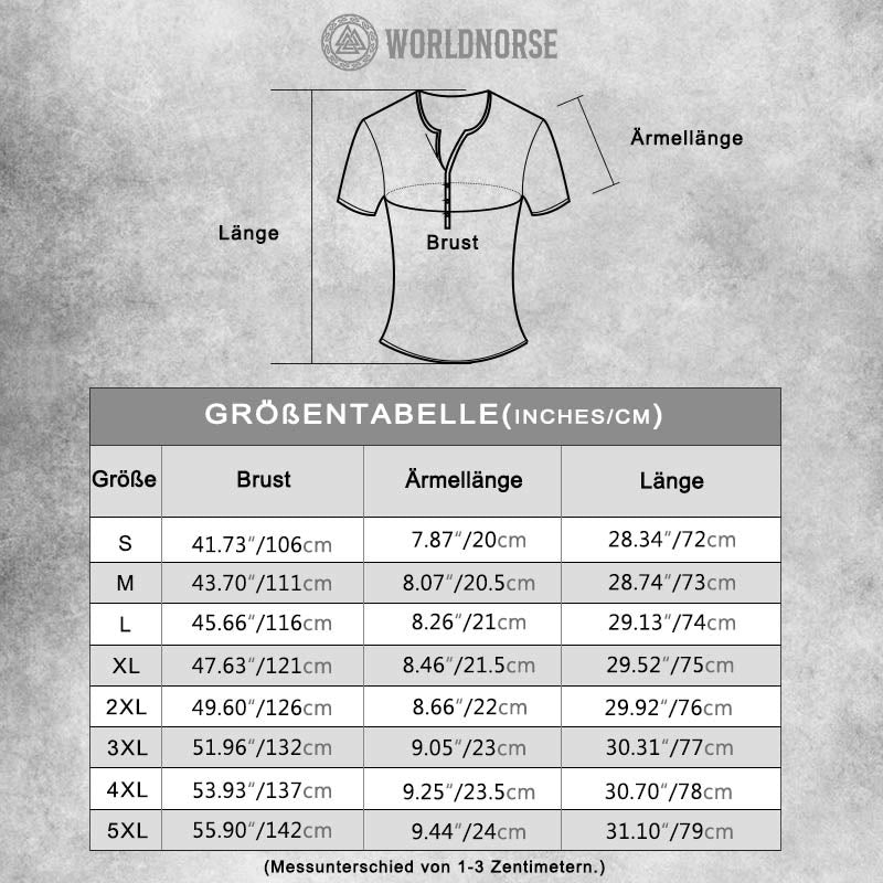 WorldNorse Wikinger-T-Shirt mit Vegvisir -Aufdruck