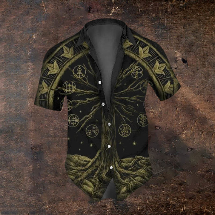 WorldNorse Viking Yggdrasil Kurzarmhemd - US/UK/AU50，EU60 (5XL) - image 0