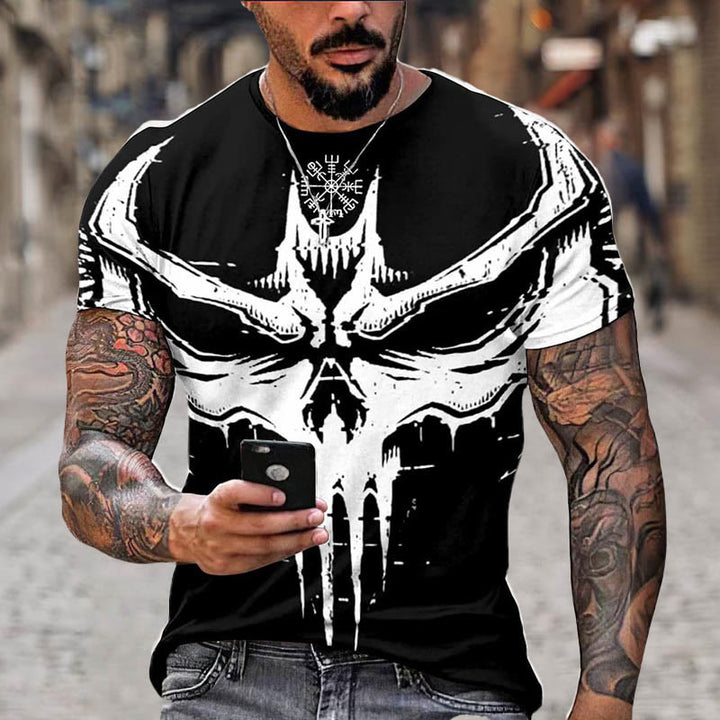 WorldNorse Vegvisir Raven Kurzes T-Shirt - Schwarz - US/UK/AU52，EU62 (6XL) - image 1