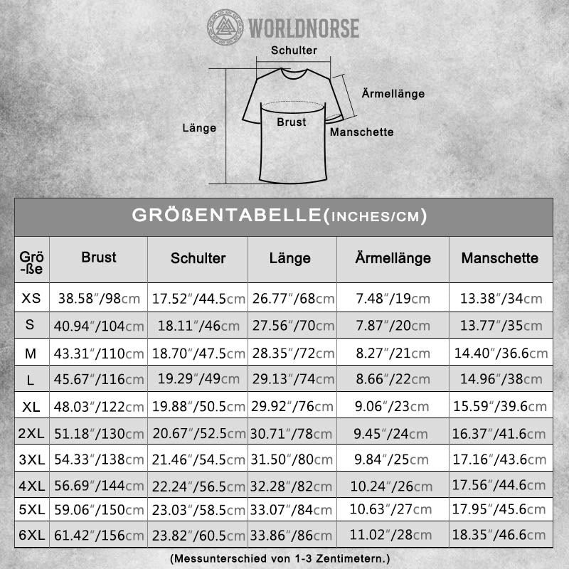 WorldNorse Viking Vegvisir Skull Kurzes T-Shirt