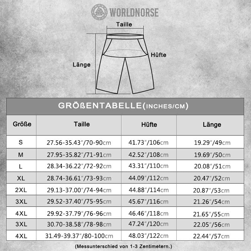 WorldNorse Valhalla – Zweifarbiges Combat-Poloshirt und Shorts -Set