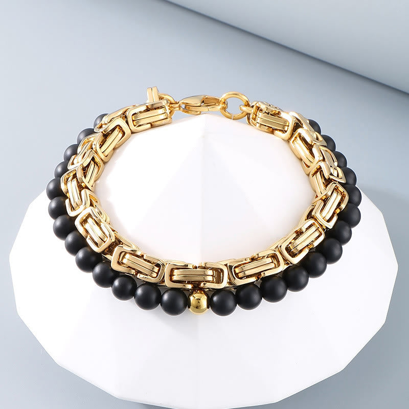 WorldNorse Vintage Kaiserkette Edelstahlarmband